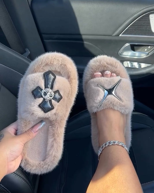 oatmeal crossfire slippers